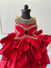 Load image into Gallery viewer, BT1698 Butterfly Hand Embroidered Party Wear Frock For Baby Girls