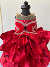 Load image into Gallery viewer, BT1698 Butterfly Hand Embroidered Party Wear Frock For Baby Girls