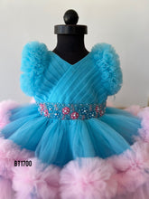 Load image into Gallery viewer, BT1700 Twirl in Aqua Elegance – Baby Party Dress