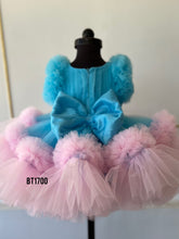 Load image into Gallery viewer, BT1700 Twirl in Aqua Elegance – Baby Party Dress