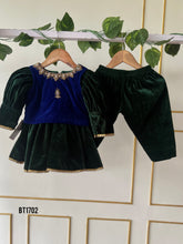 Load image into Gallery viewer, BT1702 Emerald Elegance Velvet Ensemble

