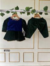 Load image into Gallery viewer, BT1702 Emerald Elegance Velvet Ensemble