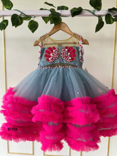 Load image into Gallery viewer, BT1704 Blossoming Glamour Birthday Party Wear Frock