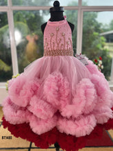 Load image into Gallery viewer, BT1480 Royal Rose Gold Rapture Dress - Luxurious Layers for Little Ladies