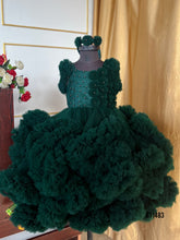 Load image into Gallery viewer, BT1483 Enchanted Forest Princess - Exquisite Green Party Dress for Your Little Charmer"