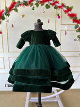 Load image into Gallery viewer, BT1706 Emerald Enchantment Holiday Dress for Little Darlings