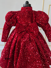 Load image into Gallery viewer, BT1714 Shimmer Winter Party Wear For Baby Girls