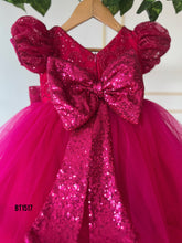 Load image into Gallery viewer, BT1517 Girls Barbie Embossed Theme Birthday Frock