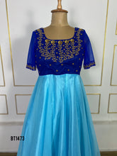 Load image into Gallery viewer, BT1473 Sapphire Serenade: Royal Blue Elegance Mommy & Me Gowns