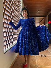 Load image into Gallery viewer, BT1716 Bling Party Wear Frock For Baby Girls