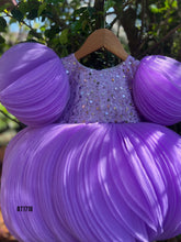 Load image into Gallery viewer, BT1718 Purple Princess Puff Dress - A Royal Touch for Your Little Lady