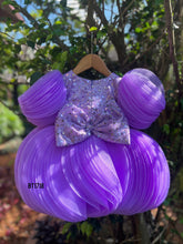 Load image into Gallery viewer, BT1718 Purple Princess Puff Dress - A Royal Touch for Your Little Lady