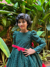 Load image into Gallery viewer, BT1719 Bling Xmas Theme Party Wear For Baby Girls