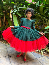 Load image into Gallery viewer, BT1719 Bling Xmas Theme Party Wear For Baby Girls