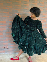 Load image into Gallery viewer, BT1723 Bling Winter Party Wear For Baby Girls