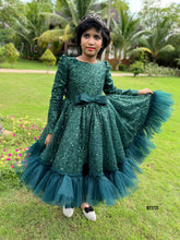 Load image into Gallery viewer, BT1731 Enchanted Emerald: Winter Sparkle Gown