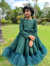 Load image into Gallery viewer, BT1731 Enchanted Emerald: Winter Sparkle Gown