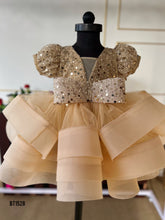 Load image into Gallery viewer, BT1528 Golden Gala: A Princess's Dream Baby Party Dress