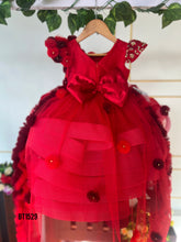 Load image into Gallery viewer, BT1529 Enchanted Crimson Blossom: Luxury Baby Party Dress