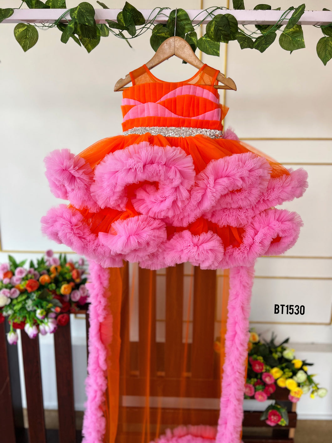 BT1530 Sunset Flora Fiesta Dress - Brighten the Party with Blooms!