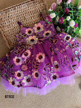 Load image into Gallery viewer, BT1532 Designer Party wear Frock For Baby Girls