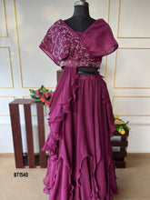 Load image into Gallery viewer, BT1540 Radiant Ruffles: Chic Mother & Child Gown Duo