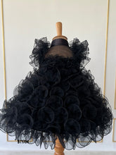 Load image into Gallery viewer, BT1794 Midnight Blossom Flair Dress for Little Fashion Icons