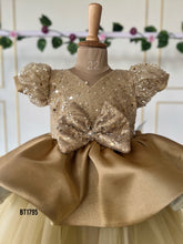 Load image into Gallery viewer, BT1795 Golden Glamour - Baby's Sequinned Party Dress