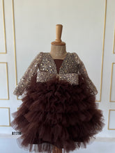 Load image into Gallery viewer, BT1798 Midnight Chocolate Sparkle Dress - A Toast to Elegance