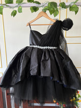 Load image into Gallery viewer, BT1551 Chic Charcoal Soirée Dress - A Sophisticated Spin on Little Party Attire!