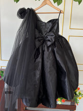 Load image into Gallery viewer, BT1551 Chic Charcoal Soirée Dress - A Sophisticated Spin on Little Party Attire!