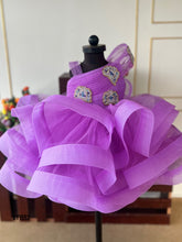 Load image into Gallery viewer, BT1552 Butterfly Embossed Structured Bouncy Birthday Frock