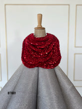 Load image into Gallery viewer, BT1801 Red Velvet Glitz Sparkling Silver & Scarlet Dress for Precious Moments