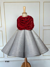 Load image into Gallery viewer, BT1801 Red Velvet Glitz Sparkling Silver & Scarlet Dress for Precious Moments