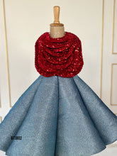 Load image into Gallery viewer, BT1802 Starlight Soirée: Midnight Blue Sequin Dress for Little Dreamers