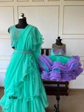 Load image into Gallery viewer, BT1380 Aquatic Enchantment: Mermaid Mom & Baby Twirl Dress Duo