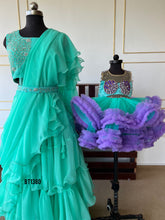 Load image into Gallery viewer, BT1380 Aquatic Enchantment: Mermaid Mom & Baby Twirl Dress Duo