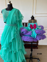 Load image into Gallery viewer, BT1380 Aquatic Enchantment: Mermaid Mom & Baby Twirl Dress Duo