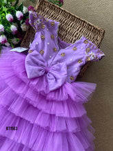 Load image into Gallery viewer, BT1563 Lavender Dreams: Majestic Garden Baby Gown