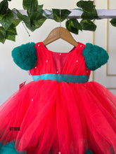 Load image into Gallery viewer, BT1818 Radiant Ruby Pompom Party Dress