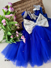 Load image into Gallery viewer, BT1431 Royal Rhapsody: A Sapphire Dream Dress for Little Ladies