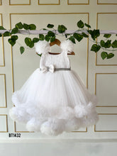 Load image into Gallery viewer, BT1432 Angelic White Feathered Princess Gown with Diamanté Detail