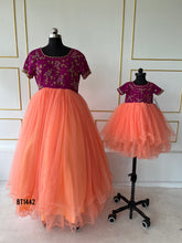 Load image into Gallery viewer, BT1442 "Sunkissed Coral Bloom - Mom & Babe Festive Duo