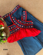 Load image into Gallery viewer, BT1444 Mirror Work Ethnic Crop Top and Palazzo Set