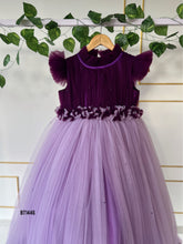 Load image into Gallery viewer, Bt1446 Regal Purple Princess Gown - Enchanting Party Elegance for Little Angels