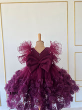Load image into Gallery viewer, BT1855 Plum Princess Dress - Whirls of Whimsy in Deep Purple!