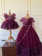 Load image into Gallery viewer, BT1855 Majestic Mauve Mommy &amp; Me Gowns - Elegance for Two!
