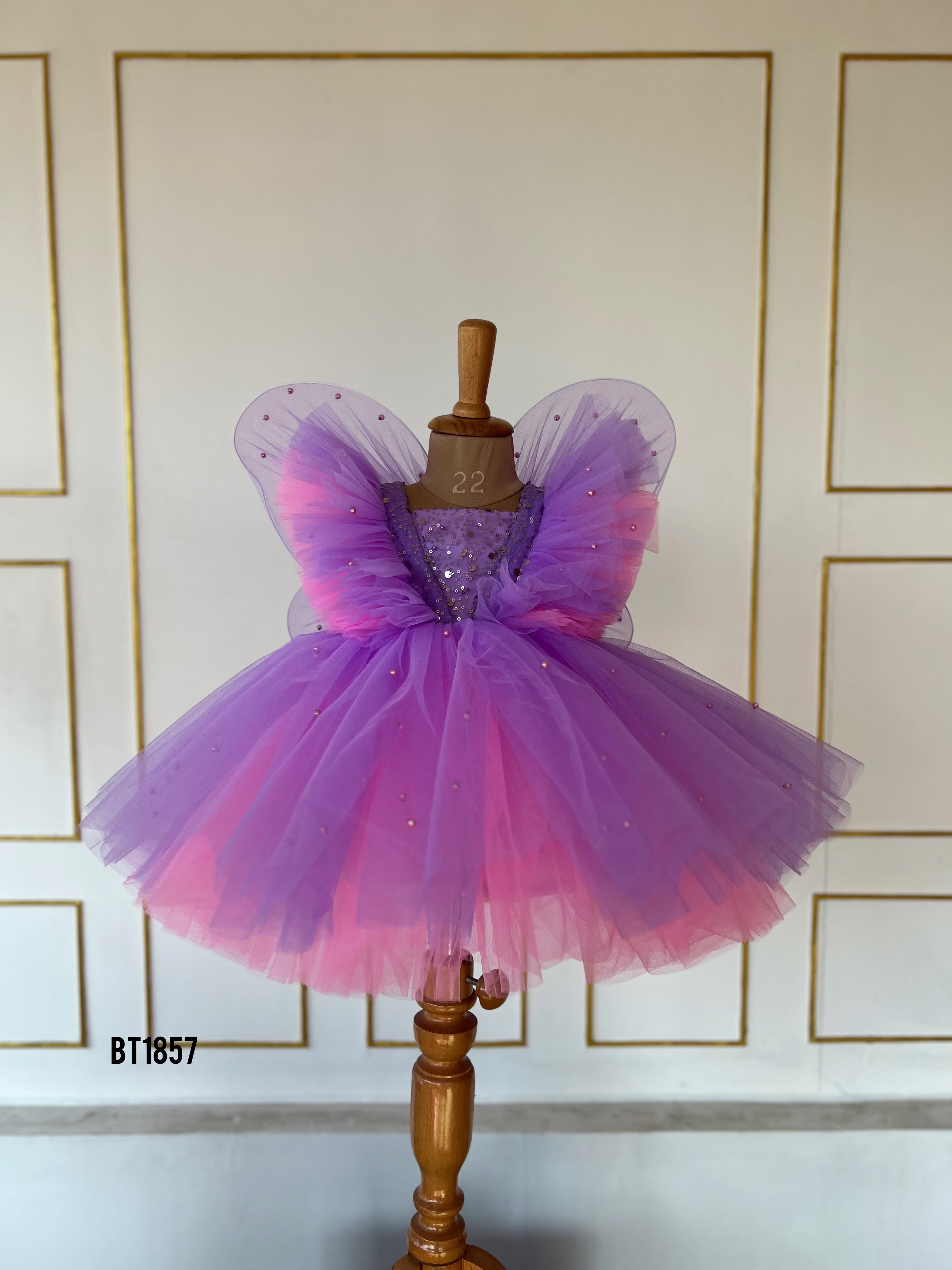 BT1857 Twilight Butterfly Party Dress - Whispers of Dusk and Dance!
