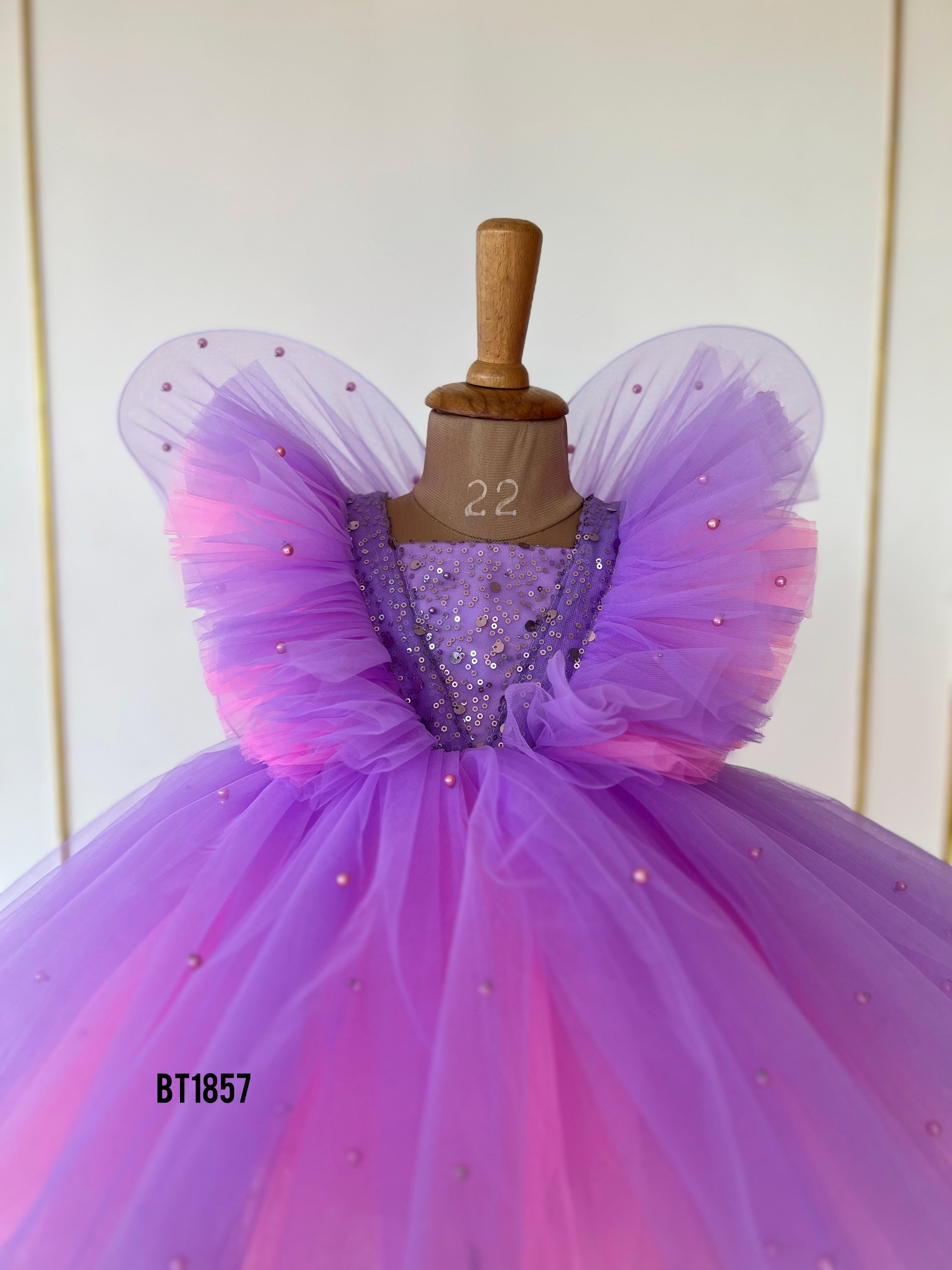 BT1857 Twilight Butterfly Party Dress - Whispers of Dusk and Dance!