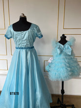 Load image into Gallery viewer, BT1670 Sky Blue Elegance Duo – Cherished Moments in Matching Attire